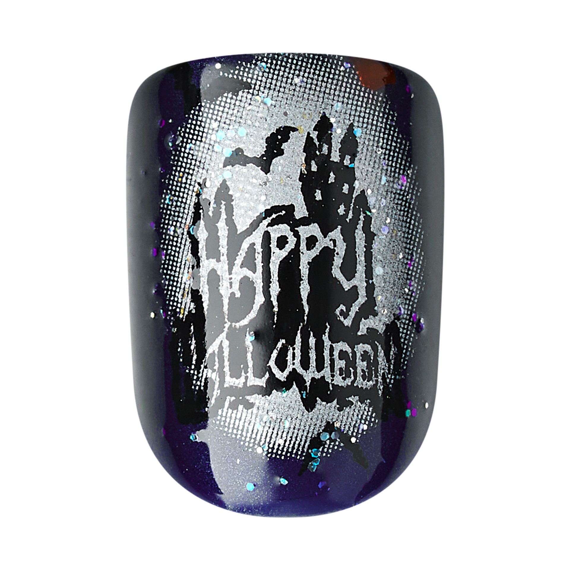 slide 3 of 5, imPRESS Press-On Nails, Halloween, No Glue Needed, Blue, Short Square Shape, 33 Ct., 1 ct