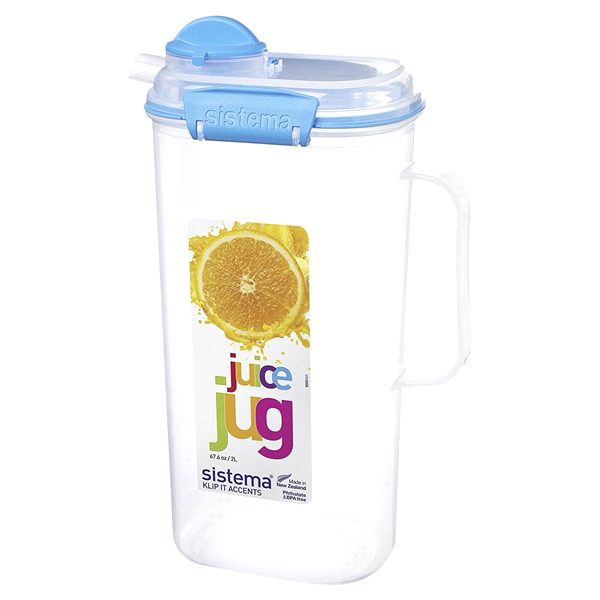 2L Sistema Juice Pitcher-Jug - Blue, Food Storage & Canisters