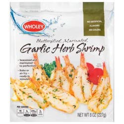 Wholey Butterflied Marinated Garlic Herb Shrimp 8 oz
