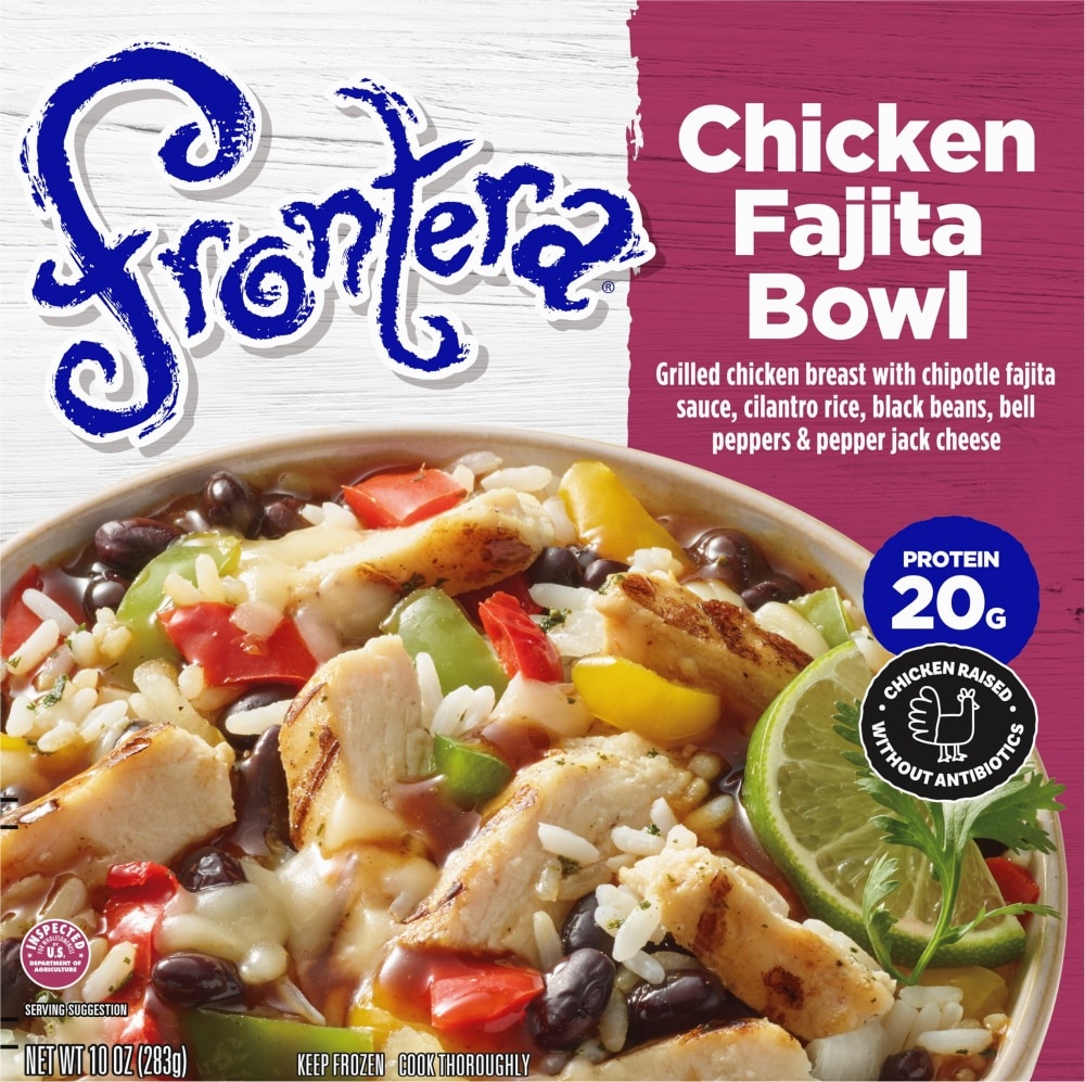 slide 1 of 1, Frontera Chicken Fajita Bowl Frozen Meal, 10 oz