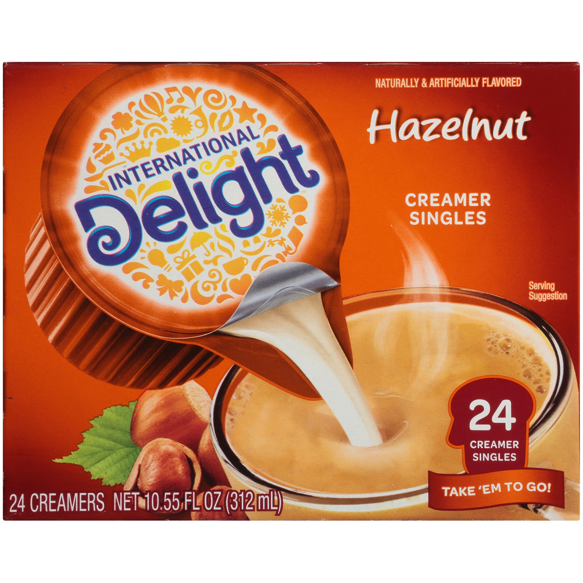 International Delight Hazelnut Coffee Creamer Singles 24 Ct | Shipt