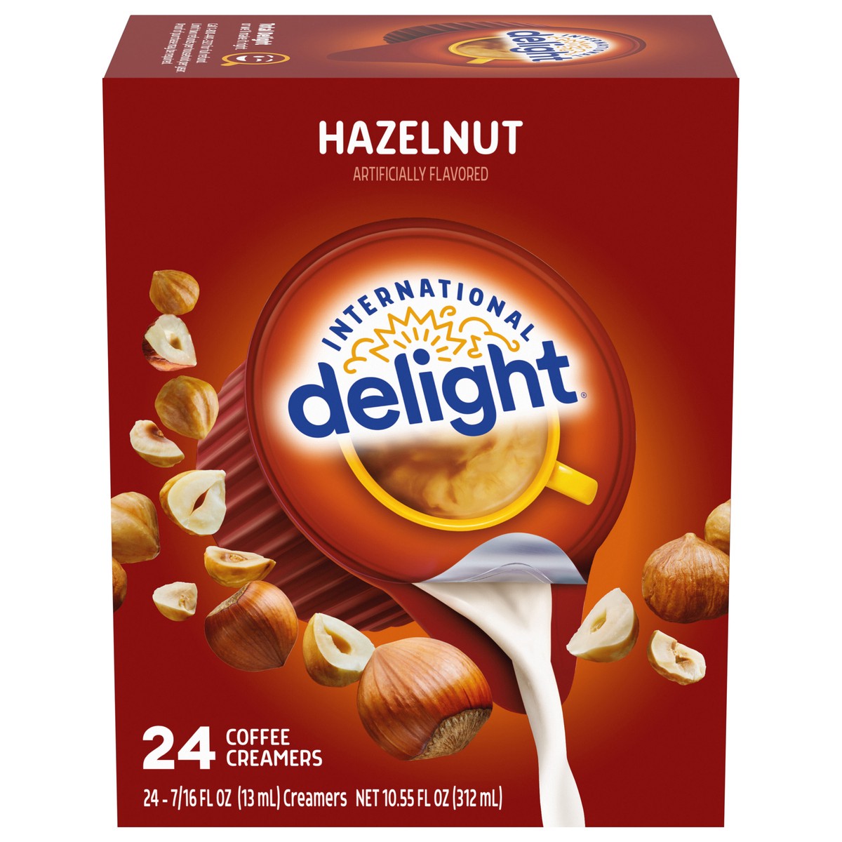 slide 1 of 14, International Delight Hazelnut Coffee Creamer Singles, 24 Count, 24 ct