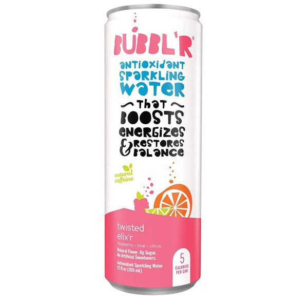 slide 30 of 33, Bubbl'r Twisted Elix'r Antioxidant Raspberry/Lime/Citrus Sparkling Water - 6 ct; 12 fl oz, 6 ct; 12 fl oz