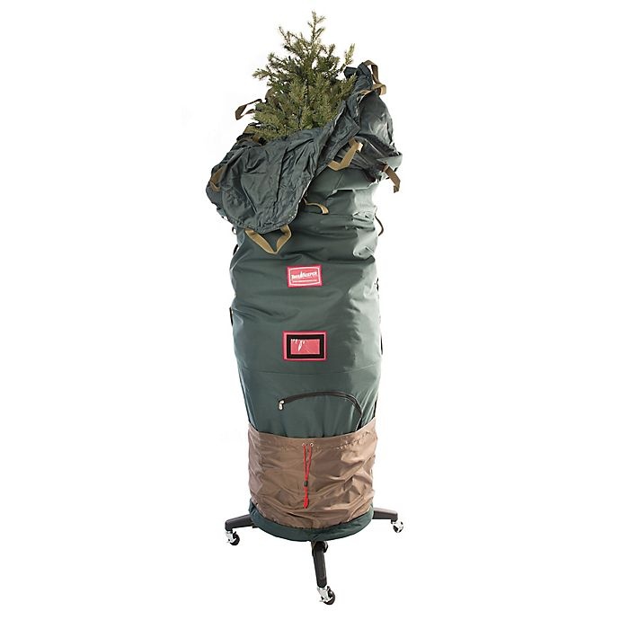 slide 6 of 8, TreeKeeper Medium Upright Christmas Tree Storage Bag with Rolling Stand - Green, 1 ct