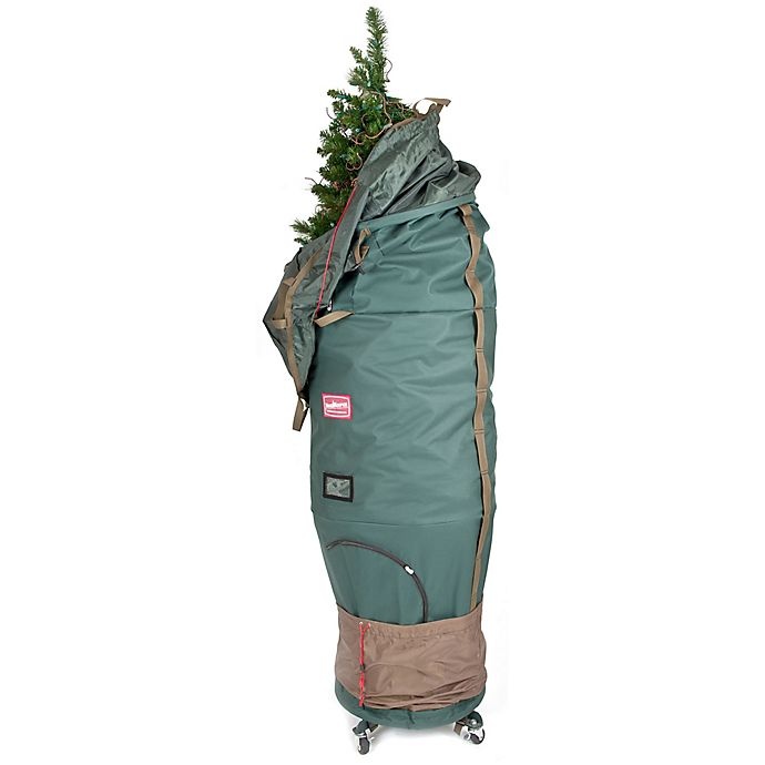 slide 7 of 8, TreeKeeper Medium Upright Christmas Tree Storage Bag with Rolling Stand - Green, 1 ct