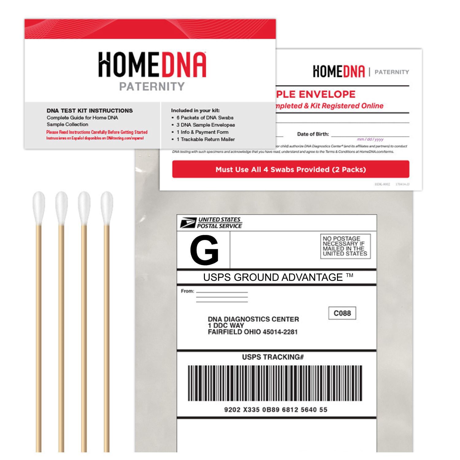slide 3 of 3, Identigene HomeDNA Collection Kit 1 ea, 1 ct