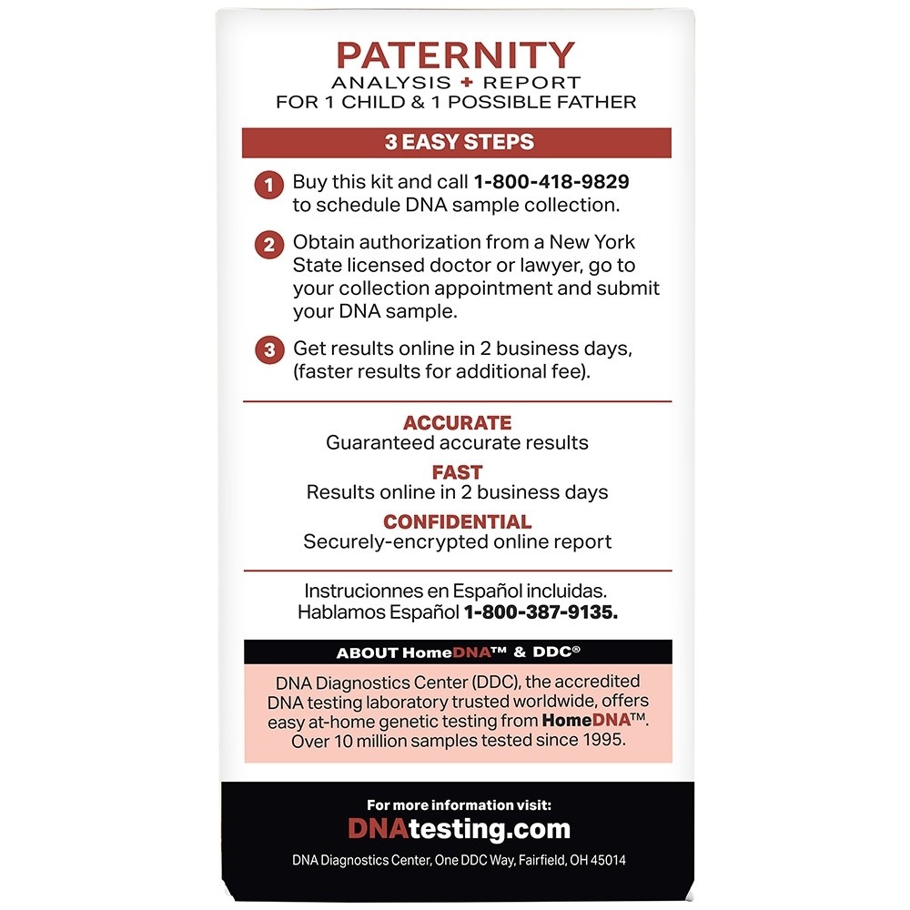 slide 5 of 5, HomeDNA Paternity Test for New York Residents, 1 ct