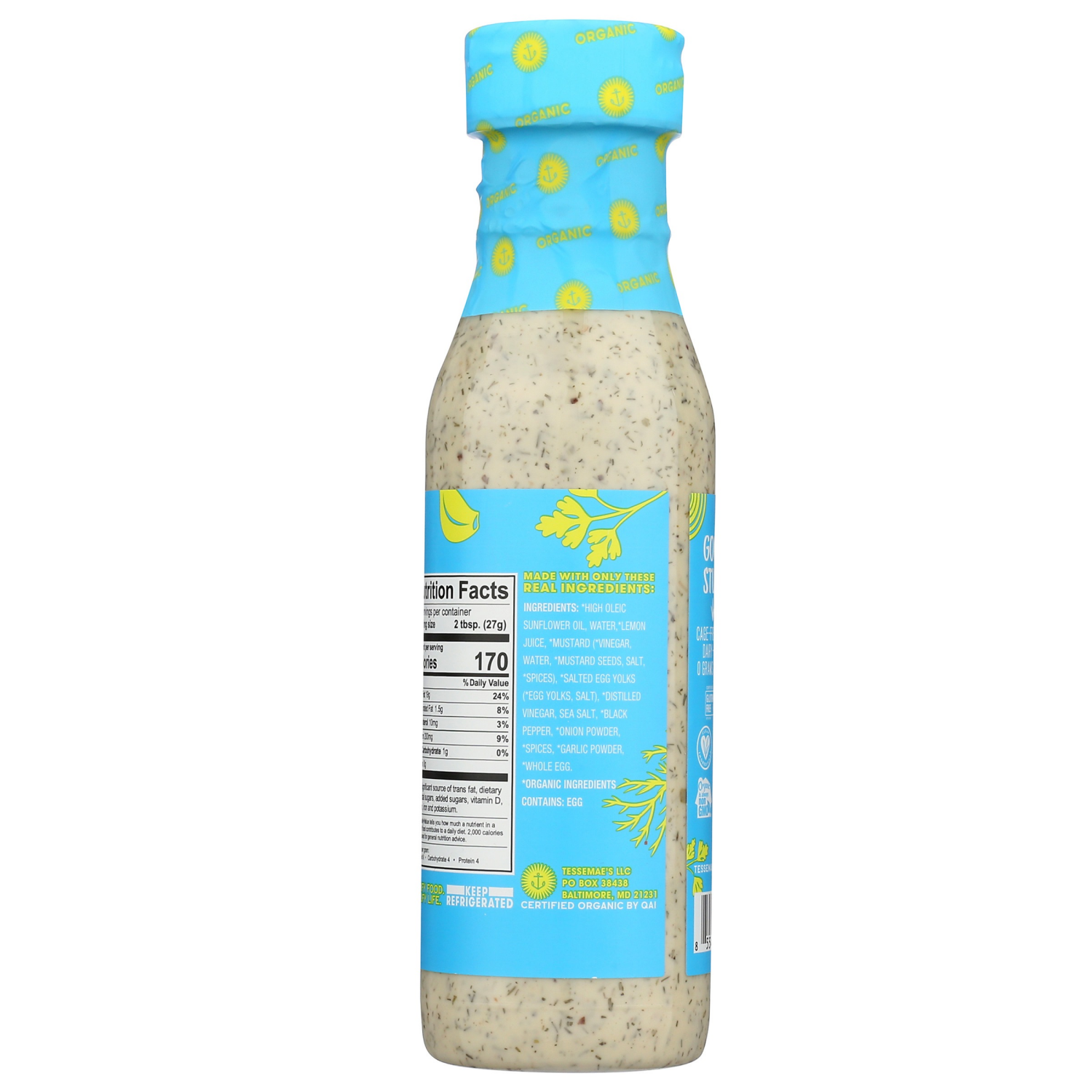 slide 2 of 3, Tessemae's Organic Creamy Ranch Dressing 10 oz, 10 oz