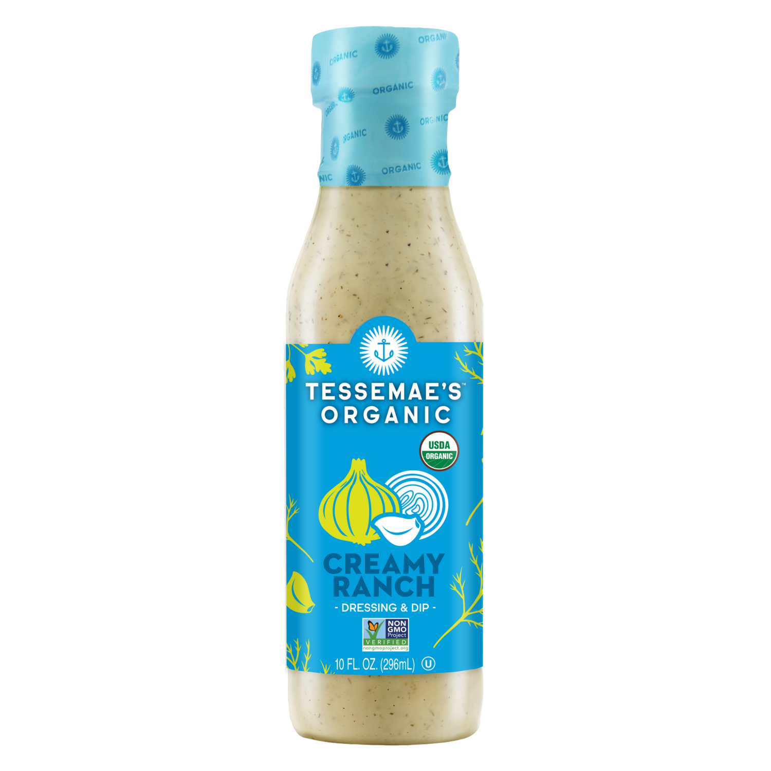 slide 1 of 3, Tessemae's Organic Creamy Ranch Dressing 10 oz, 10 oz