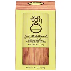 Sun Bum Face + Body Stick 40 Broad Spectrum SPF 40 Sunscreen 0.7 oz