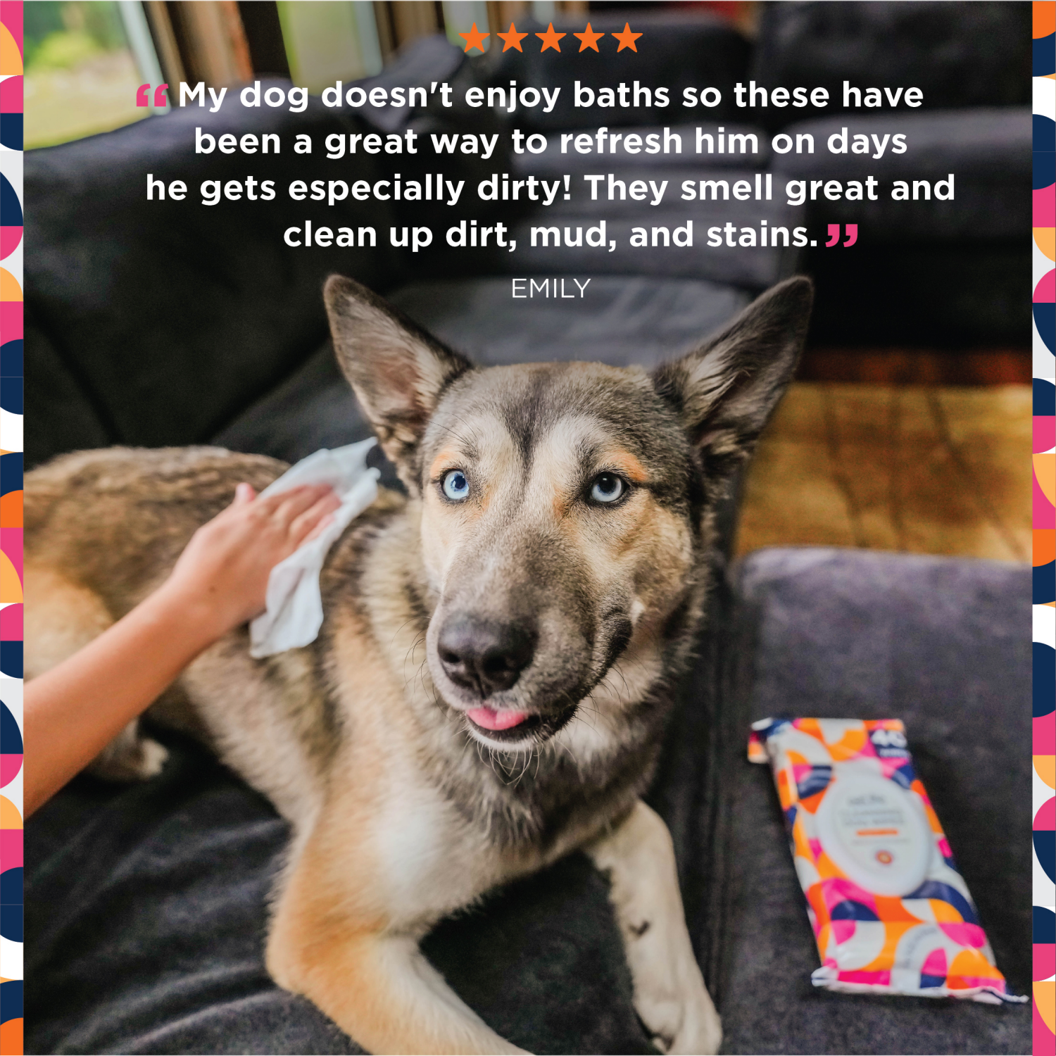 slide 7 of 8, Pet Life Cleansing Bergamot Apple Dog Wipes 40 ea, 40 ct