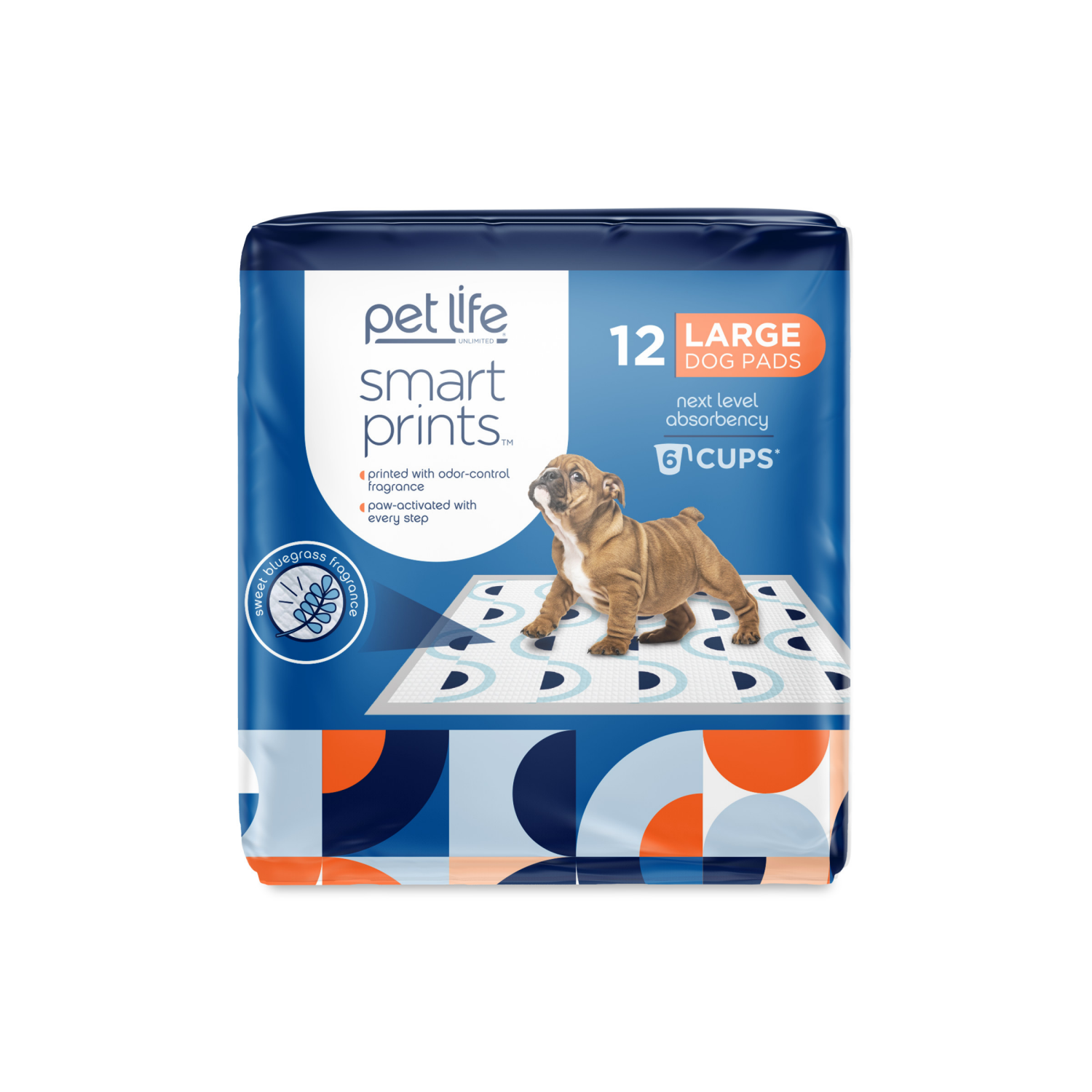 slide 3 of 4, Pet Life Smart Prints Dog Pads Large 12 ea, 12 ct