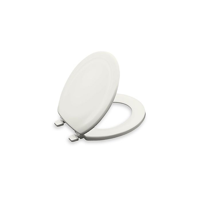 slide 1 of 1, Kohler Stonewood Round Toilet Seat - White, 1 ct