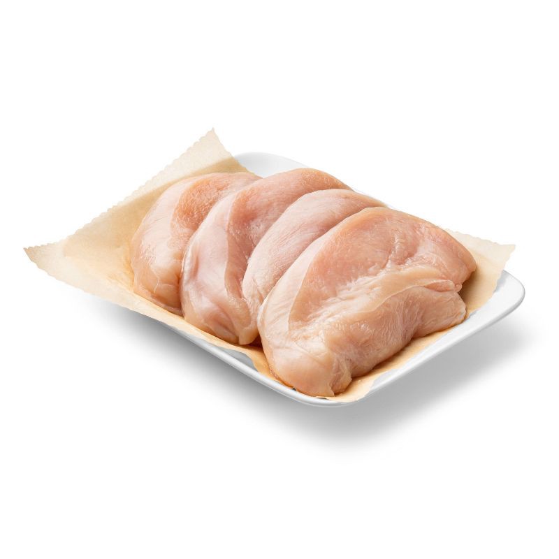 slide 2 of 3, Organic Boneless Skinless NAE Thin Sliced Chicken Breasts - 1-2 lbs - price per lb - Good & Gather™, per lb