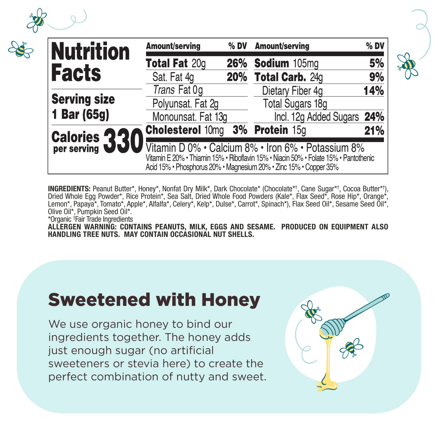 slide 2 of 5, Perfect Bar Gluten-Free Dark Chocolate Chip Peanut Butter Protein Bar, 4 count, 2.3 oz, 4 ct