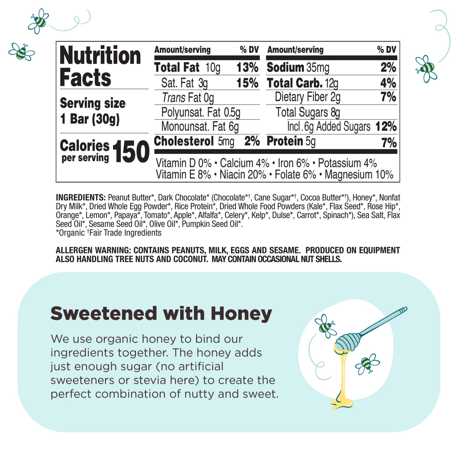 slide 2 of 5, Perfect Bar Mini Gluten-Free Chocolate Covered Peanut Butter Protein Bar, 6 count, 1.05 oz, 6 ct