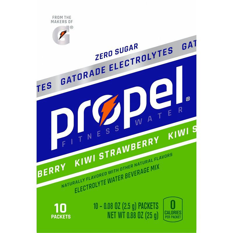 slide 2 of 9, Propel Kiwi Strawberry Sports Drink mix - 0.88oz/10ct, 0.88 oz, 10 ct