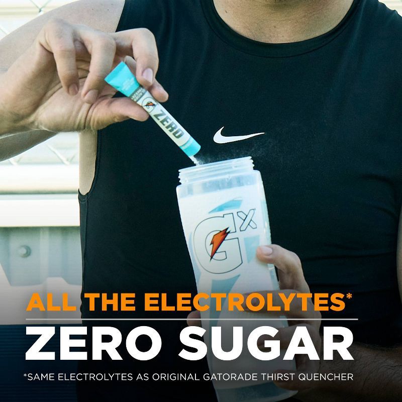 slide 7 of 11, Gatorade GZERO Glacier Freeze Sports Drink Mix - 1.08oz: Kosher, Hydration, Low Calorie, 1.08 oz