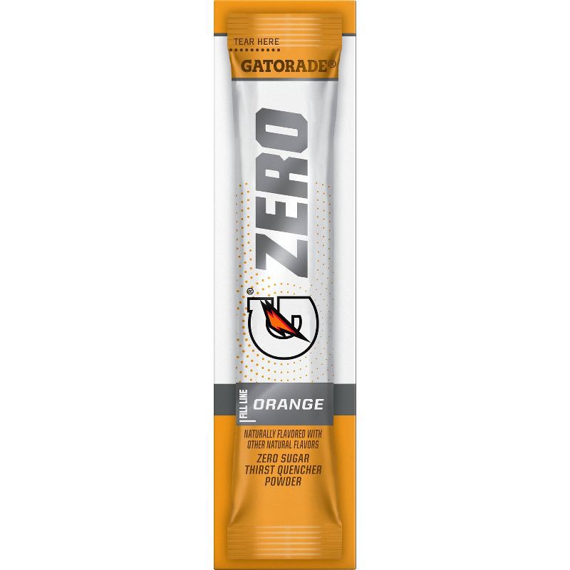 slide 3 of 12, Gatorade GZERO Orange Sports Drink Mix - 1.08oz: Hydration, Low Calorie, No Added Sugar, 1.08 oz