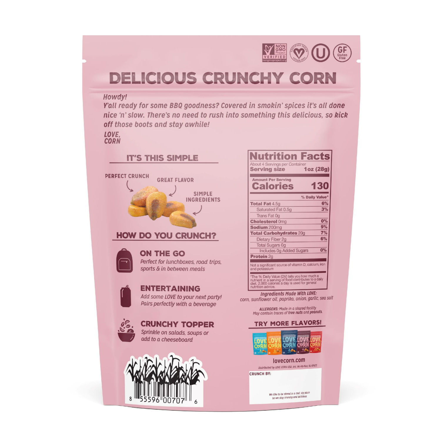 slide 2 of 2, LOVE CORN BBQ - 4 oz, 4 oz