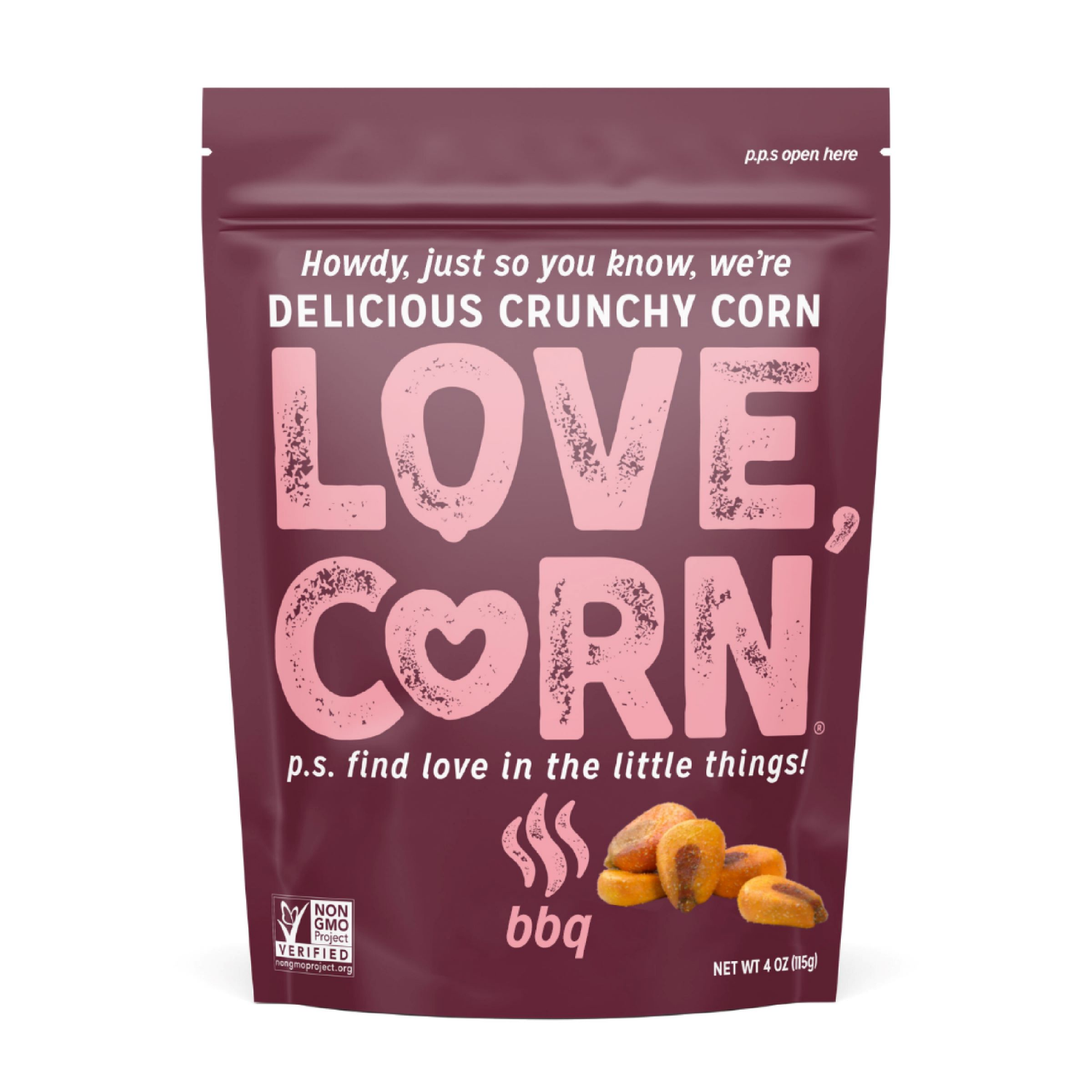 slide 1 of 2, LOVE CORN BBQ - 4 oz, 4 oz