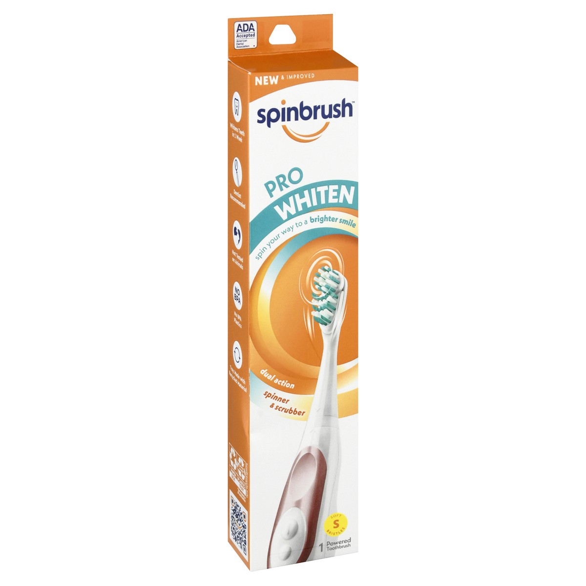 slide 5 of 9, ARM & HAMMER Spinbrush Pro White Battery Powered Soft Toothbrush, 1 ct