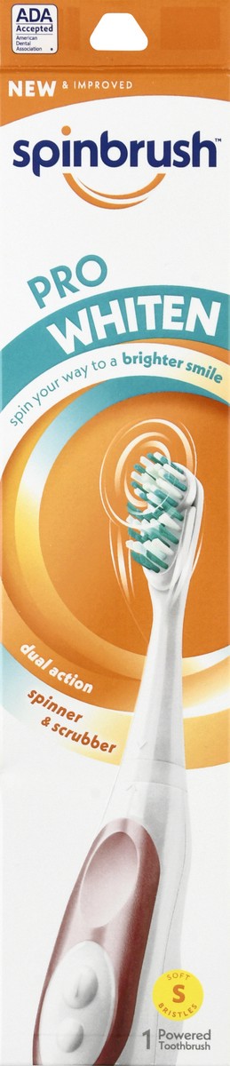 slide 8 of 9, ARM & HAMMER Spinbrush Pro White Battery Powered Soft Toothbrush, 1 ct