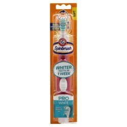 Spinbrush Pro Whiten Dual Action Spinner & Scrubber Powered Toothbrush 1 ea