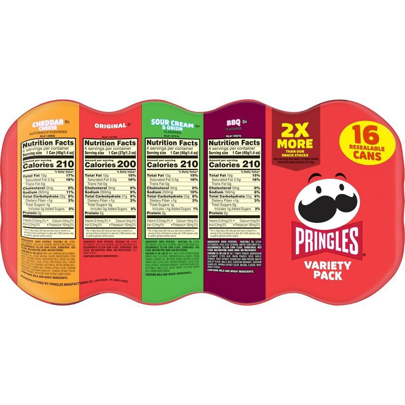 slide 2 of 9, Pringles Grab And Go Variety Pack - 22oz/16ct, 22 oz, 16 ct