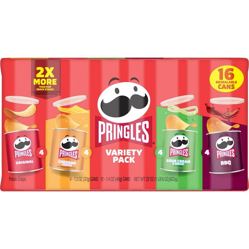 slide 7 of 9, Pringles Grab And Go Variety Pack - 22oz/16ct, 22 oz, 16 ct