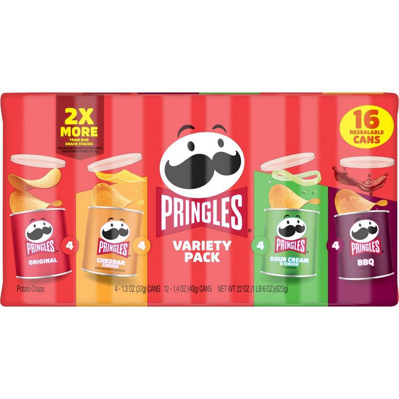 slide 8 of 9, Pringles Grab And Go Variety Pack - 22oz/16ct, 22 oz, 16 ct