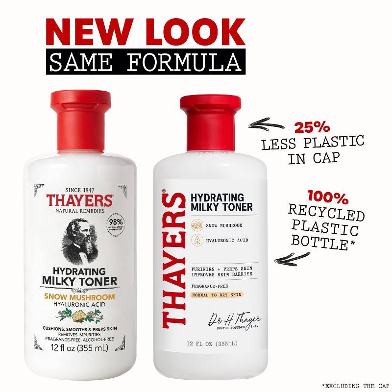 slide 3 of 10, Thayers Natural Remedies Milky Hydrating Face Toner with Snow Mushroom and Hyaluronic Acid - 12 fl oz, 12 fl oz