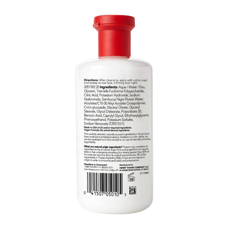 slide 14 of 14, Thayers Natural Remedies Milky Hydrating Face Toner with Snow Mushroom and Hyaluronic Acid - 12 fl oz, 12 fl oz