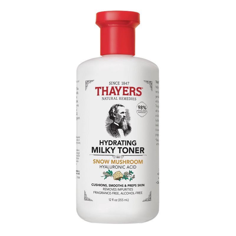 slide 1 of 14, Thayers Natural Remedies Milky Hydrating Face Toner with Snow Mushroom and Hyaluronic Acid - 12 fl oz, 12 fl oz