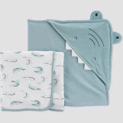 Carter's Just One You Baby Boys' Gator Bath Towel - Blue