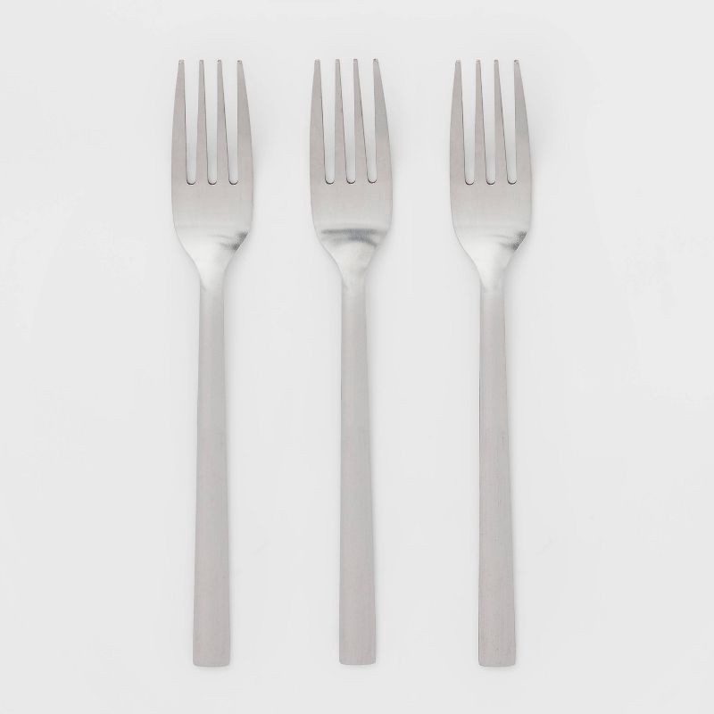 slide 1 of 3, 3pc Fork Set Silver - Room Essentials™, 3 ct