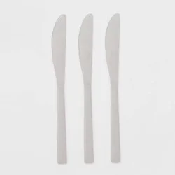 3pc Knife Set - Room Essentials™: Stainless Steel Dinner Knives, Dishwasher-Safe, Silver, Service for 3