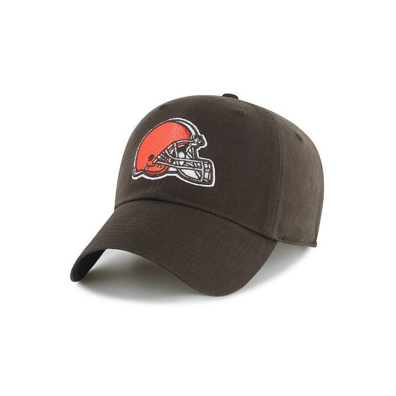 slide 1 of 2, NFL Cleveland Browns Clean Up Hat: Adjustable Cotton Baseball Cap with Team Logo, 1 ct