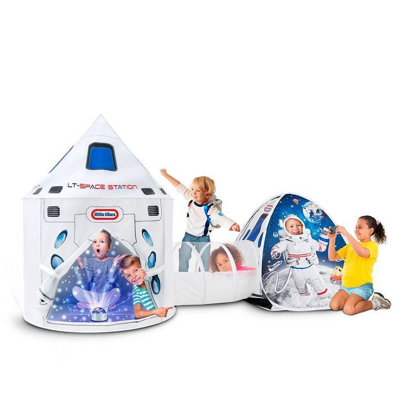 slide 1 of 8, Little Tikes 3 in 1 Space Station Tent with Light, 1 ct