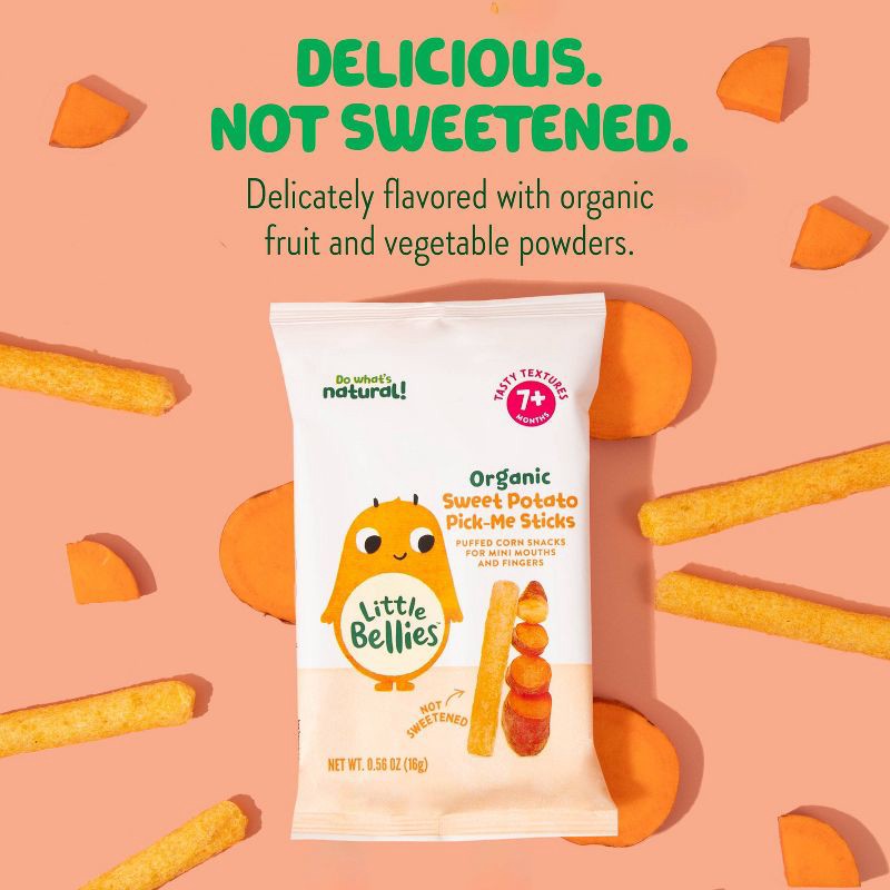 slide 6 of 8, Little Bellies Organic Sweet Potato Pick-Me Sticks Baby Snacks - 0.56oz, 0.56 oz