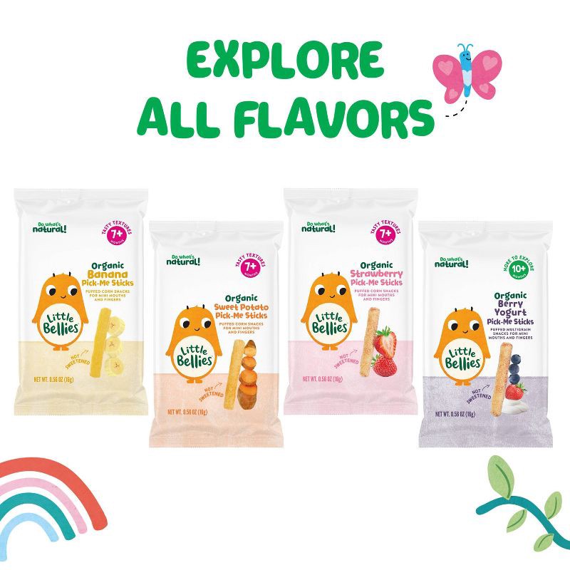 slide 8 of 8, Little Bellies Organic Sweet Potato Pick-Me Sticks Baby Snacks - 0.56oz, 0.56 oz