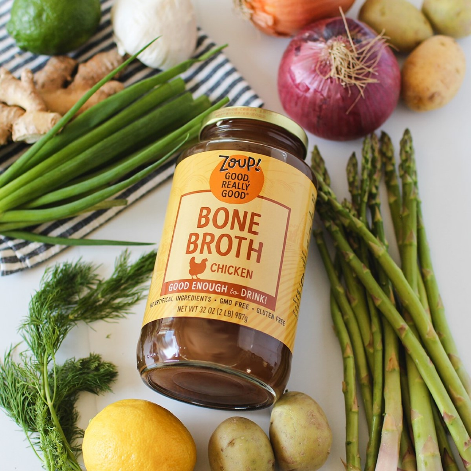 slide 3 of 5, Zoup! Good, Really Good Chicken Bone Broth 32 oz, 32 oz