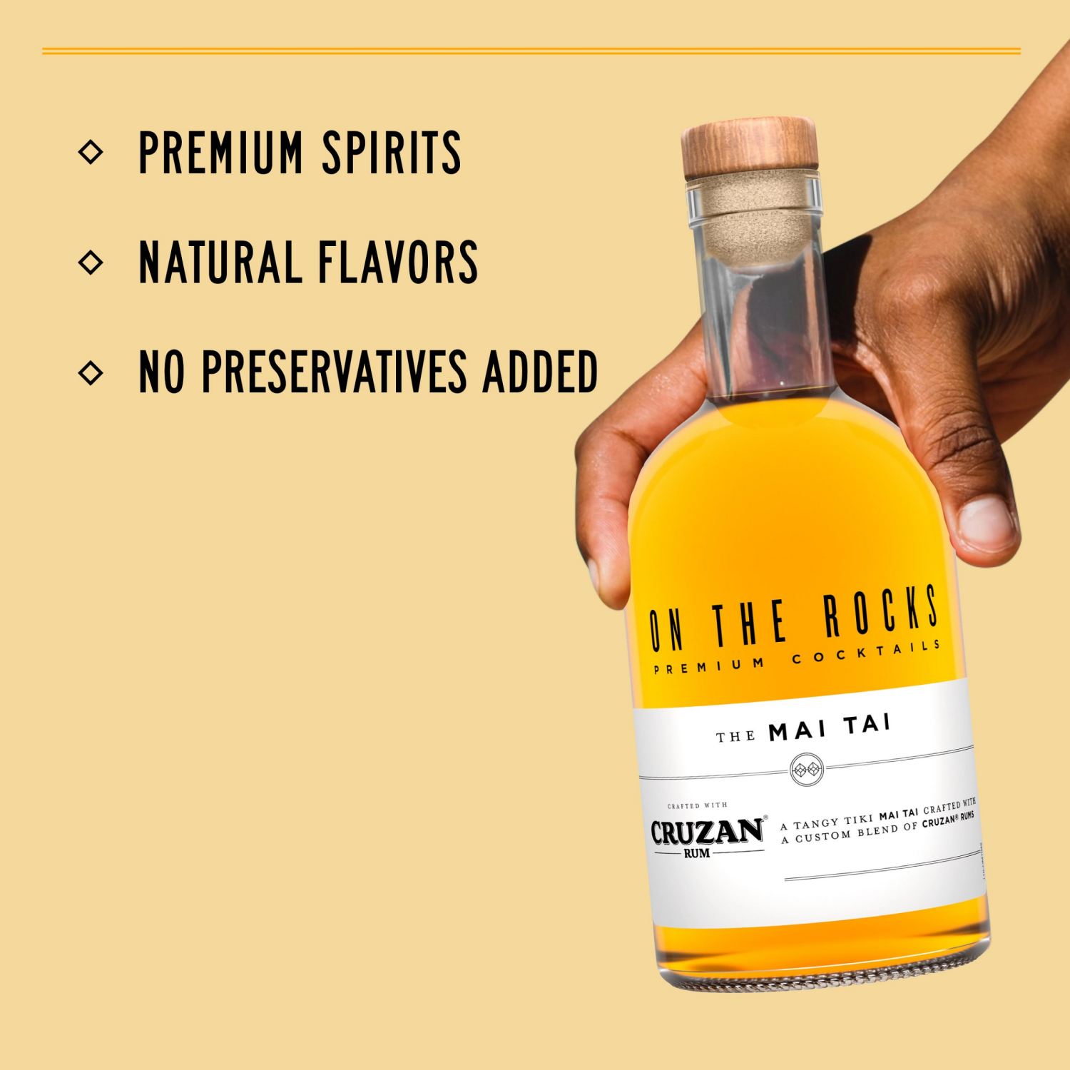 slide 2 of 7, On The Rocks Cruzan Mai Tai Ready to Drink Cocktail 375 ml, 375 ml