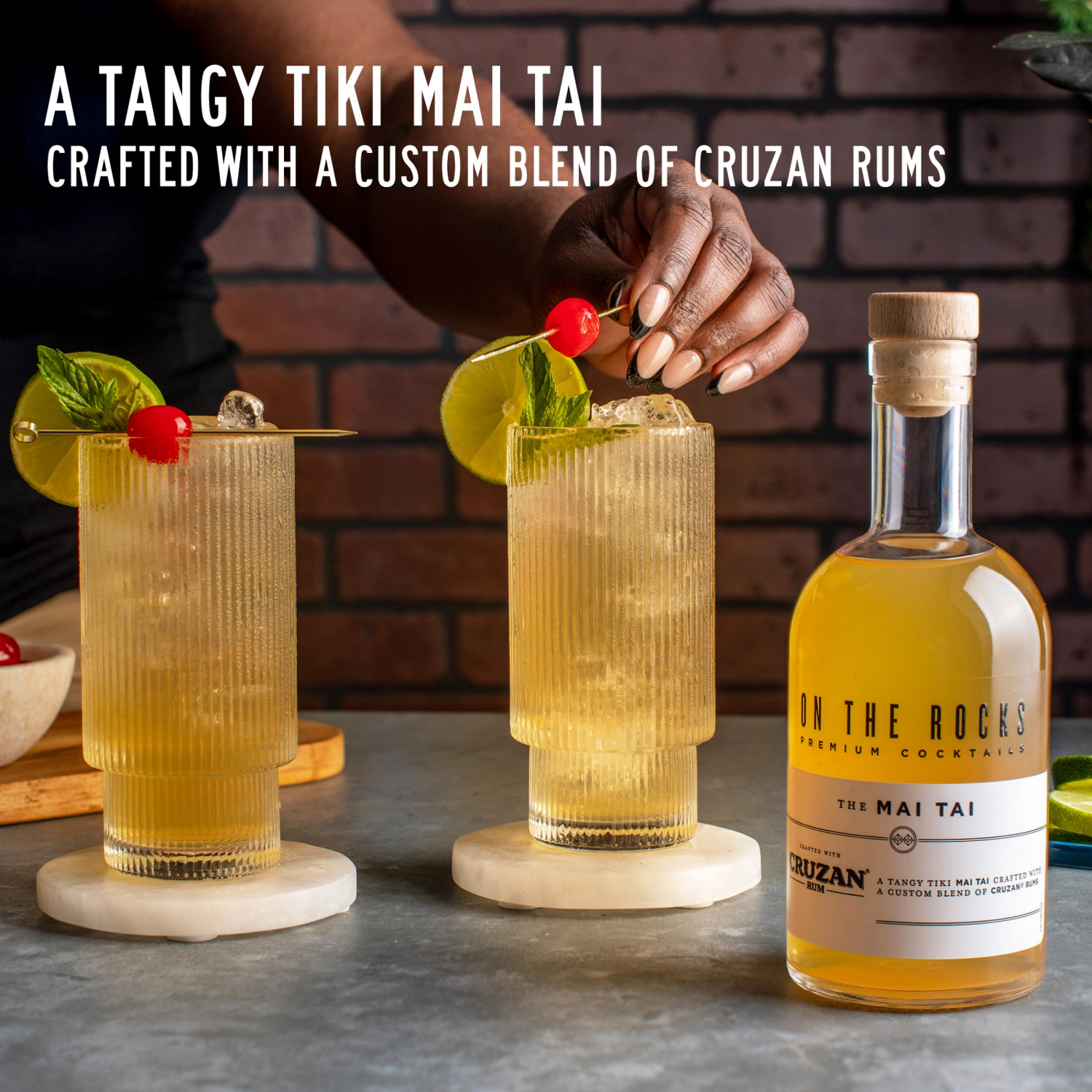 slide 3 of 7, On The Rocks Cruzan Mai Tai Ready to Drink Cocktail 375 ml, 375 ml