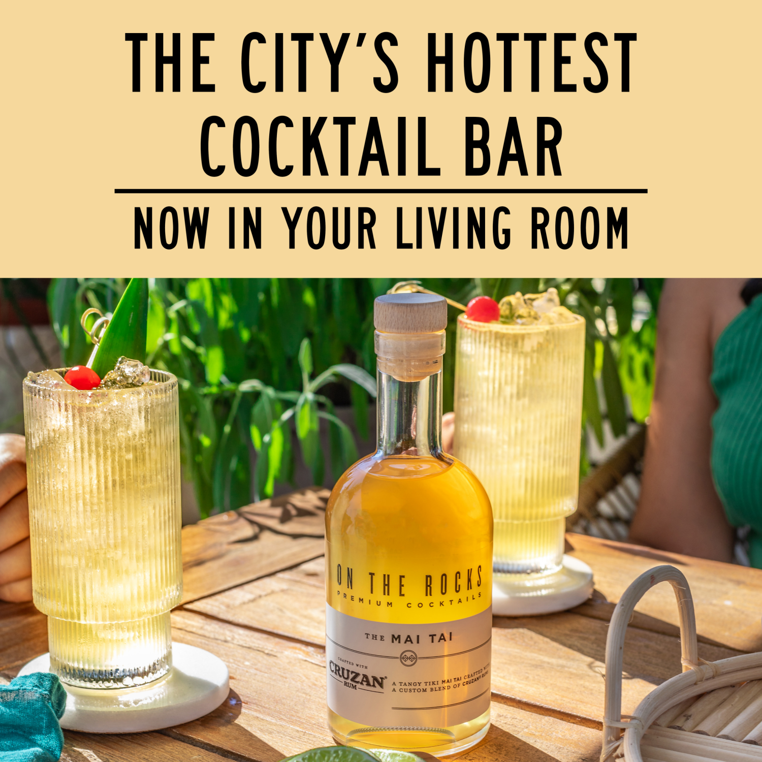 slide 4 of 7, On The Rocks Cruzan Mai Tai Ready to Drink Cocktail 375 ml, 375 ml