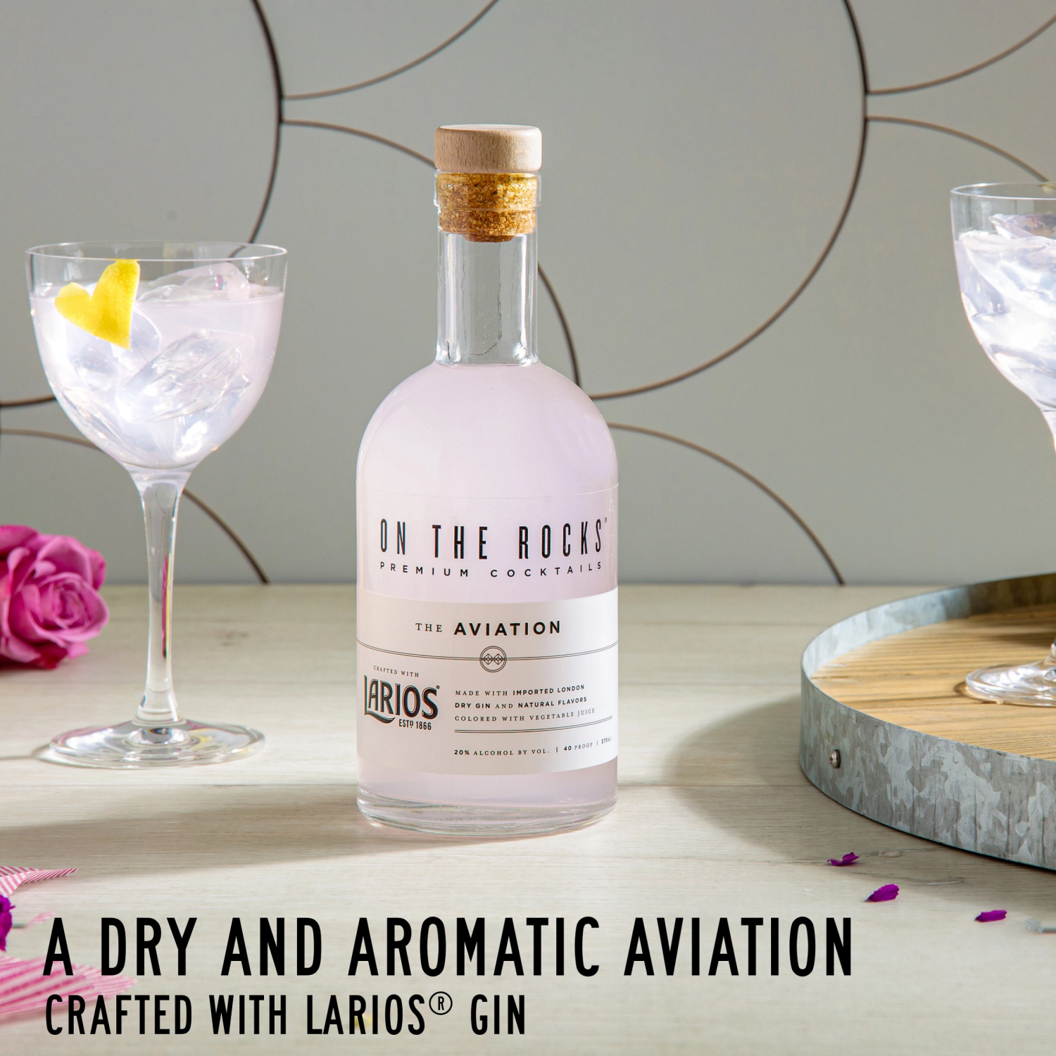 slide 3 of 7, On The Rocks Larios Aviation Ready To Drink Cocktail 375 ml, 375 ml