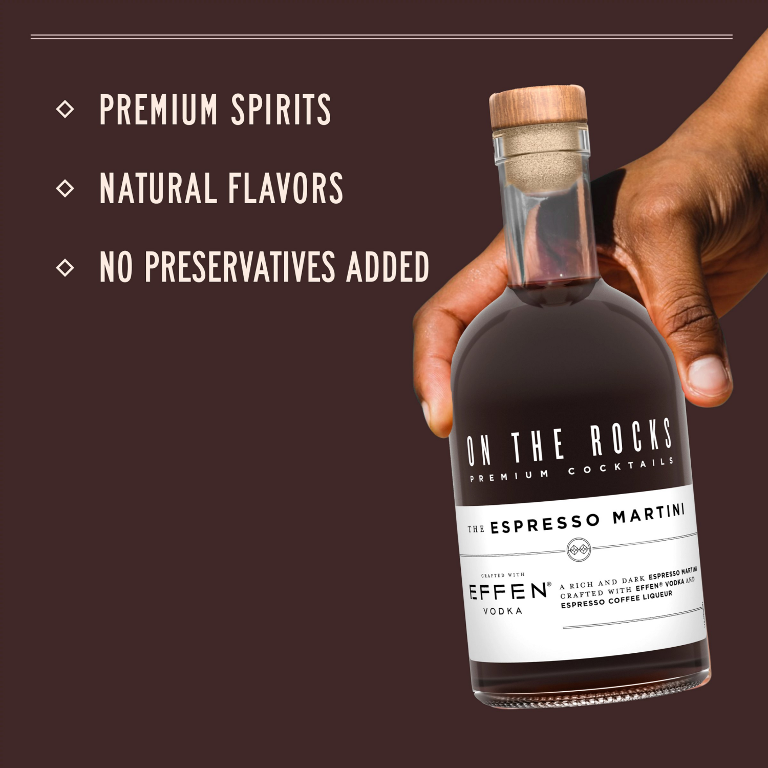 slide 2 of 8, On The Rocks EFFEN Espresso Martini Ready to Drink Cocktail 375 ml, 375 ml