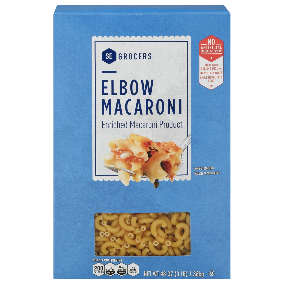 slide 1 of 13, SE Grocers Elbow Macaroni, 3 lb