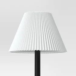 Large Pleated Lamp Shade White - Threshold™: Cotton Empire, Slip Uno Fitter, No Assembly Required