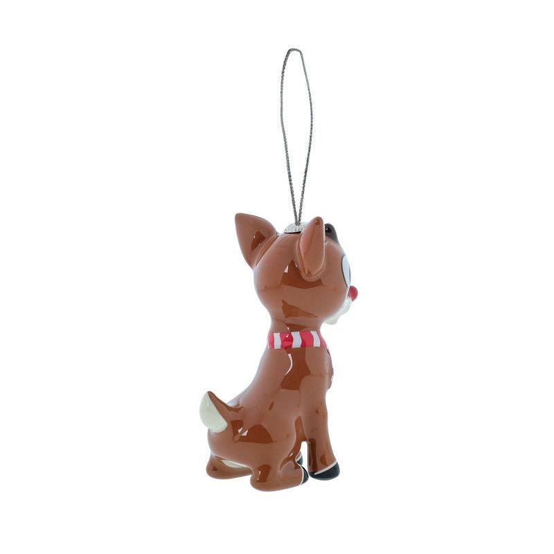 slide 2 of 3, Rudolph the Red-Nosed Reindeer Decoupage Christmas Tree Ornament: Durable, Lightweight Decoration, 1 ct